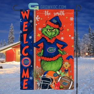 Florida Gators NCAA Grinch Football Welcome Christmas House Garden Flag