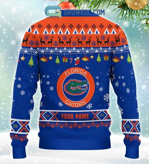 Florida Gators NCAA Ho Ho Ho Snow Christmas Personalized Ugly Sweater