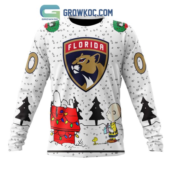 Florida Panthers NHL Mix Snoopy Peanuts Christmas Personalized Hoodie T Shirt