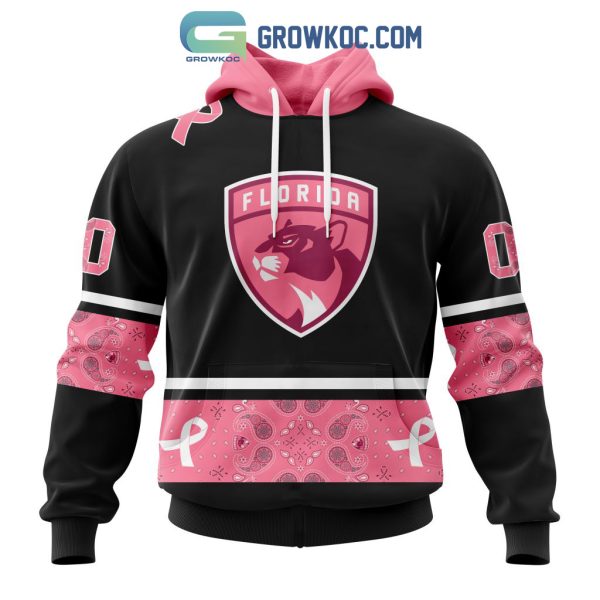 Florida Panthers NHL Special Style Paisley In October We Wear Pink Breast Cancer Personalized Hoodie T Shirt