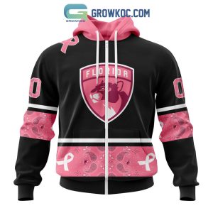 Florida Panthers NHL Special Style Paisley In October We Wear Pink Breast Cancer Personalized Hoodie T Shirt