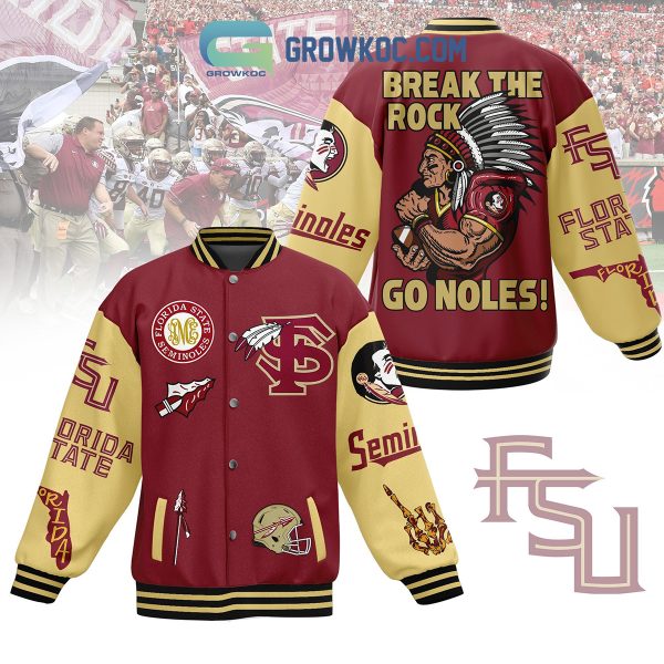 Florida State Seminoles Break The Rock Go Noles Baseball Jacket