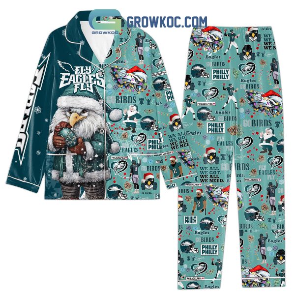 Fly Eagles Fly Go Birds Pajamas Set