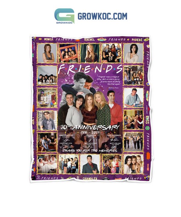 Friends Was A Magic Thing Matthew Perry 30th Anniversary Thank You For The Memories Blanket Fleece