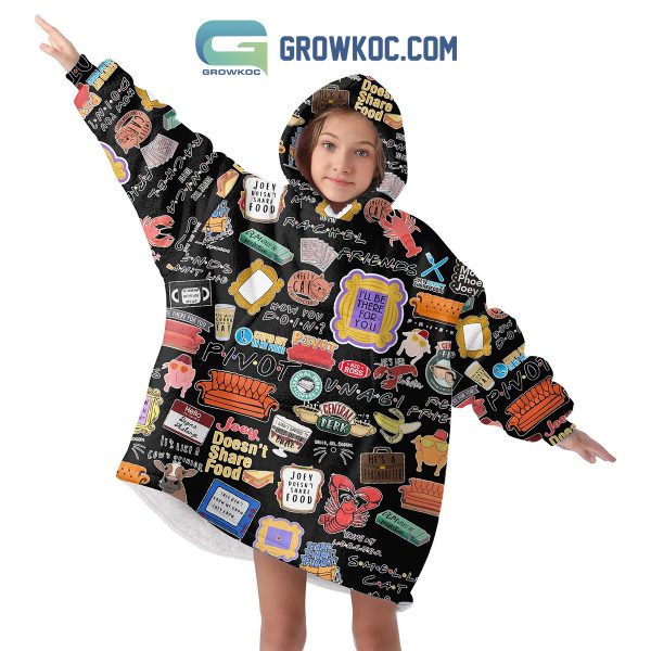 Friends TV Sitcom Series Christmas Oodie Hoodie Blanket