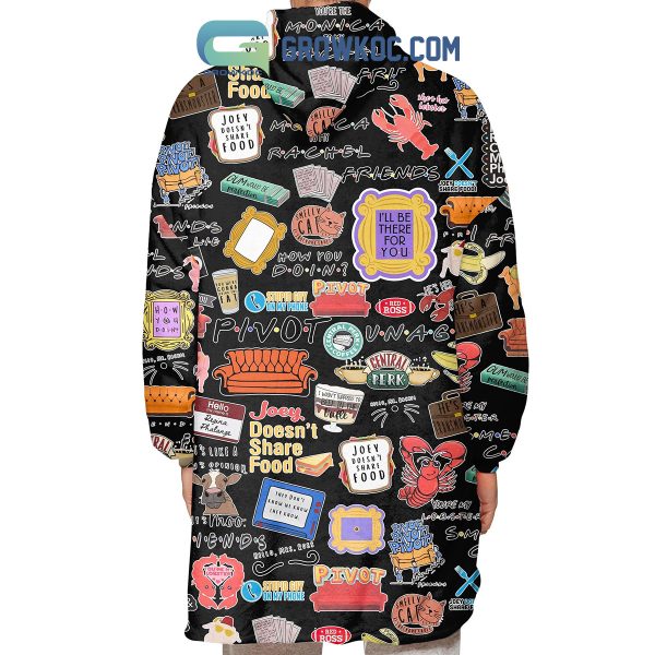 Friends TV Sitcom Series Christmas Oodie Hoodie Blanket