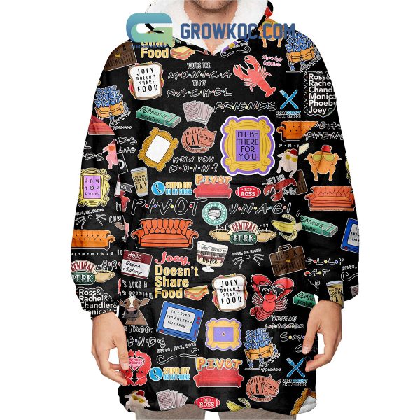 Friends TV Sitcom Series Christmas Oodie Hoodie Blanket