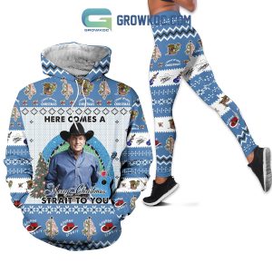 George Strait Here Comes A Merry Christmas Strait To You Hoodie Leggings Set