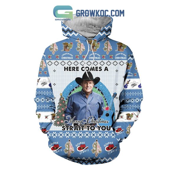 George Strait Here Comes A Merry Christmas Strait To You Hoodie Leggings Set