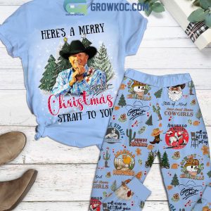 George Strait Here’s A Merry Christmas Strait To You Pajamas Set