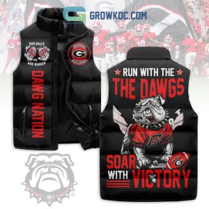 Georgia Bulldogs Run With The Dawgs Nation Sleeveless Puffer Jacket