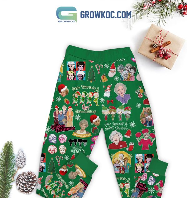 Golden Christmas Thank You For Being A Friend Pajamas Set