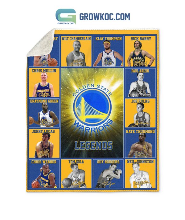 Golden State Warriors Legends NBA Team Fleece Blanket Quilt
