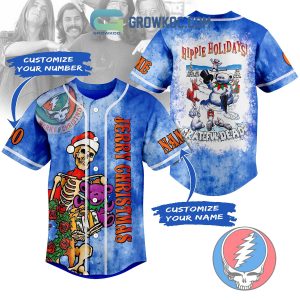 Grateful Dead Jerry Christmas Hippie Holidays Personalized Baseball Jersey