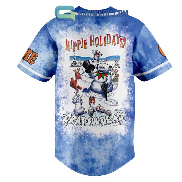 Grateful Dead Jerry Christmas Hippie Holidays Personalized Baseball Jersey