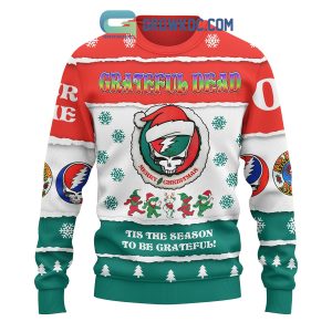 Grateful Dead Tis The Season To Be Grateful Christmas Custom Name Number Ugly Sweaters