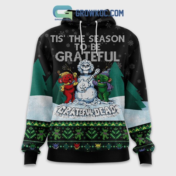 Grateful Dead Tis’ The Season To Be Grateful Christmas Zip Hoodie Sweater