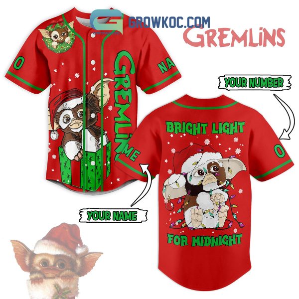 Gremlins Bright Light For Midnight Personalized Baseball Jersey