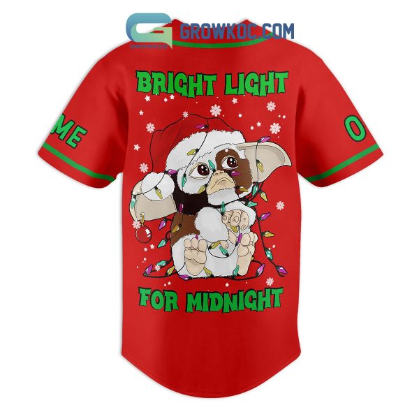 Gremlins Bright Light For Midnight Personalized Baseball Jersey