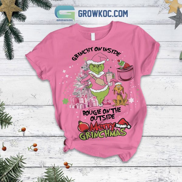Grinch Grinchy Merry Grinchmas Christmas Fleece Pajamas Set
