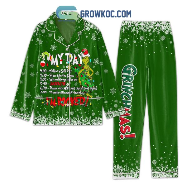 Grinch My Day Jazzercize I’m Booked Grinchmas How The Grinch Stole Christmas Polyester Pajama Sets