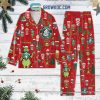 Grinch Starbucks Coffeeholic Christmas Polyester Pajamas Set White Version