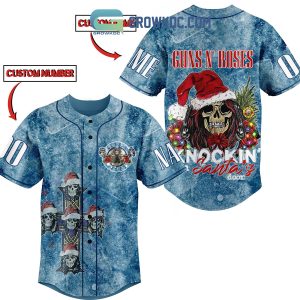Gun N’ Roses Knockin’ On Santa’s Door Personalized Baseball Jersey