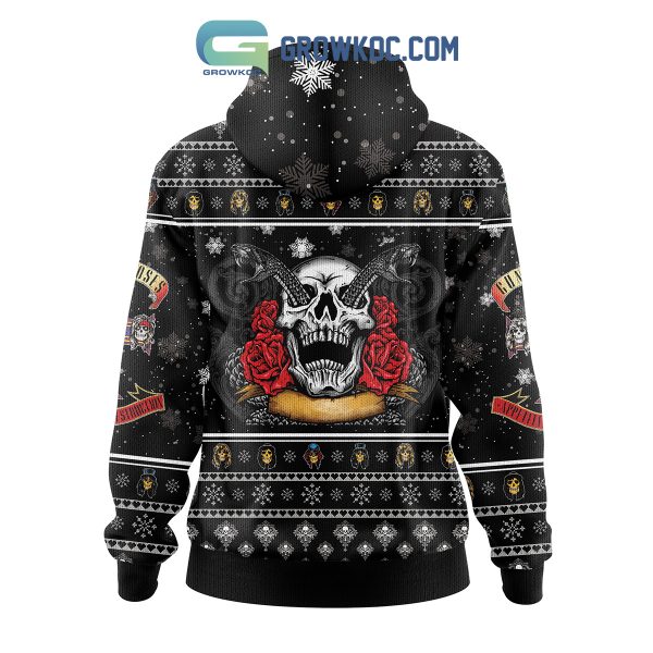 Guns N’ Roses Happy Holidays Christmas Zip Hoodie Sweater