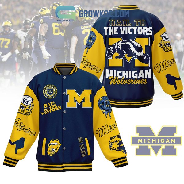 Hail To The Victor Michigan Wolverines Baseball Jacket