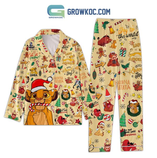 Hakuna Matata Lion Around Love Joy Let It Snow Pajamas Set