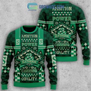 Harry Potter Ambition Power Slytherin Cunning Quality Christmas Ugly Sweater