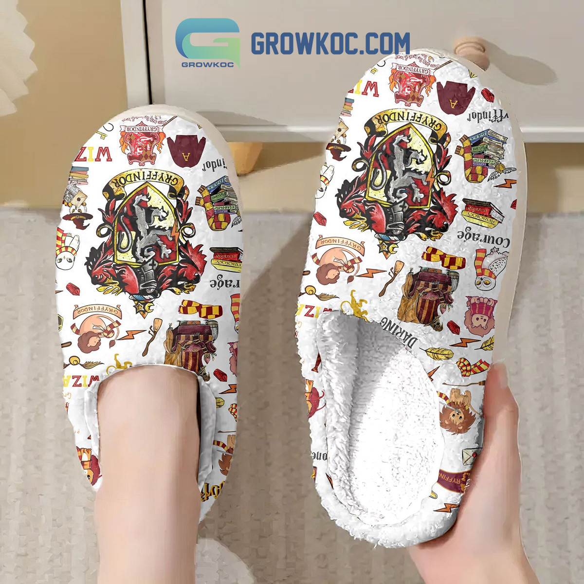 Harry Potter Gryffindor House Slippers Growkoc