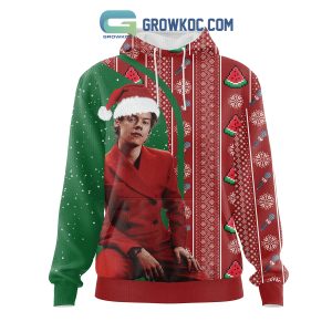 Harry Styles Watermelon Christmas Zip Hoodie Sweater