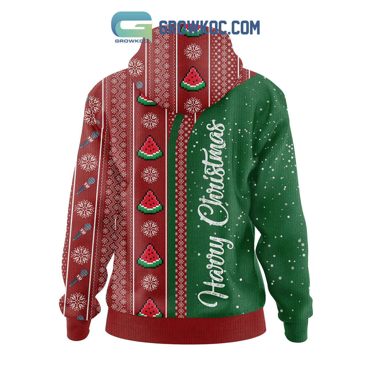 Harry Styles Watermelon Christmas Zip Hoodie Sweater Growkoc