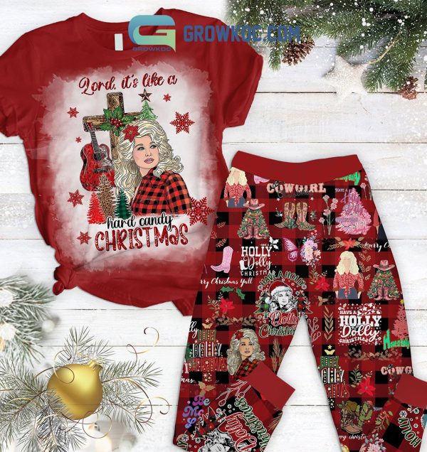 Have A Holly Dolly Christmas Cowgirl Pajamas Set