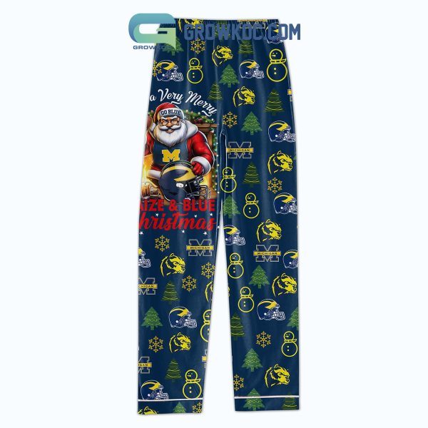 Have A Very Merry Maize And Blue Christmas Pajamas Set