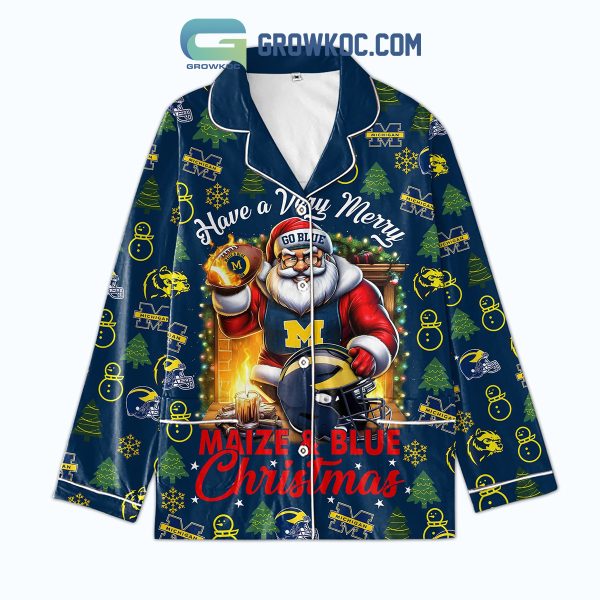 Have A Very Merry Maize And Blue Christmas Pajamas Set