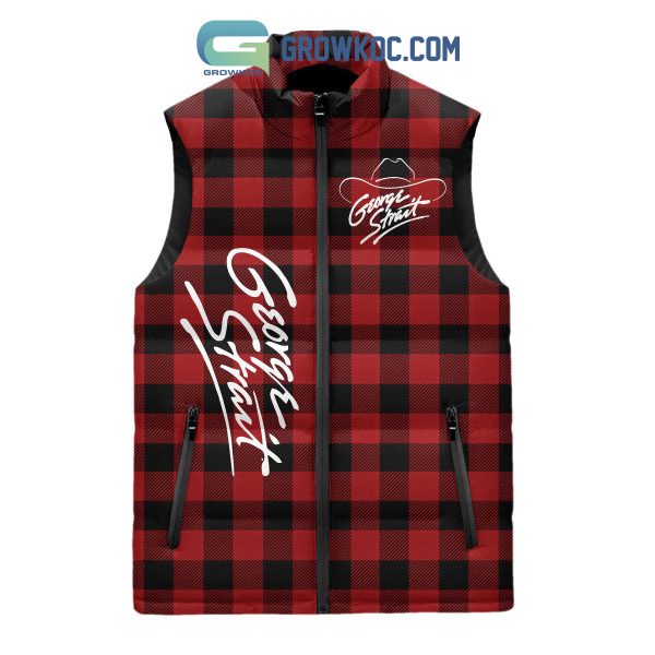 Here Is A Merry Christmas Strait To You Geogle Strait Christmas Country Sleeveless Puffer Jacket