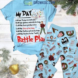 Home Alone Kevin Battle Plan Christmas Fleece Pajamas Set