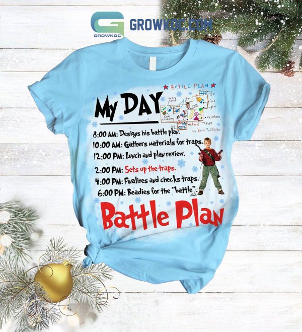 Home Alone Kevin Battle Plan Christmas Fleece Pajamas Set