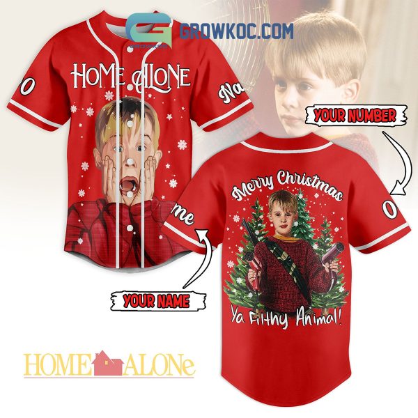 Home Alone Merry Christmas Ya Filthy Animal Personalized Baseball Jersey