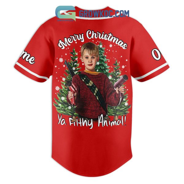 Home Alone Merry Christmas Ya Filthy Animal Personalized Baseball Jersey