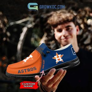 Houston Astros MLB Personalized Hey Dude Shoes
