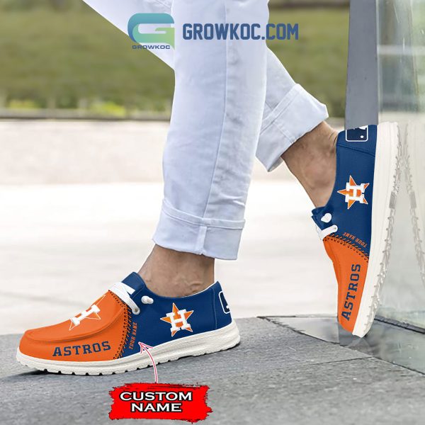 Houston Astros MLB Personalized Hey Dude Shoes