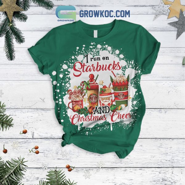 I Run On Starbucks And Christmas Cheer Pajamas Set