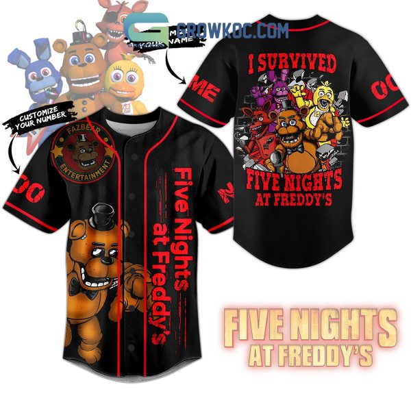 I Survived Five Nights At Freddy_s Bonnie Bowl Afton Robotics Custom Name Baseball Jersey