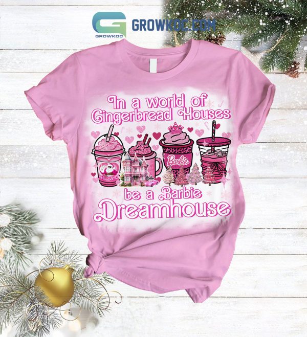 In The World Of Gingerbread Houses Be A Barbie Dreamhouse Christmas Fleece Pajamas Set
