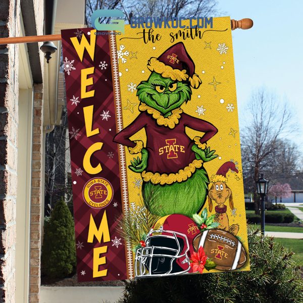 Iowa State Cyclones NCAA Grinch Football Welcome Christmas House Garden Flag