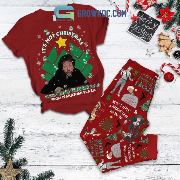 It Is Not Christmas Until Hans Gruber Falls From Nakatomi Plaza Ho Ho Ho Christmas Fleece Pajamas Set