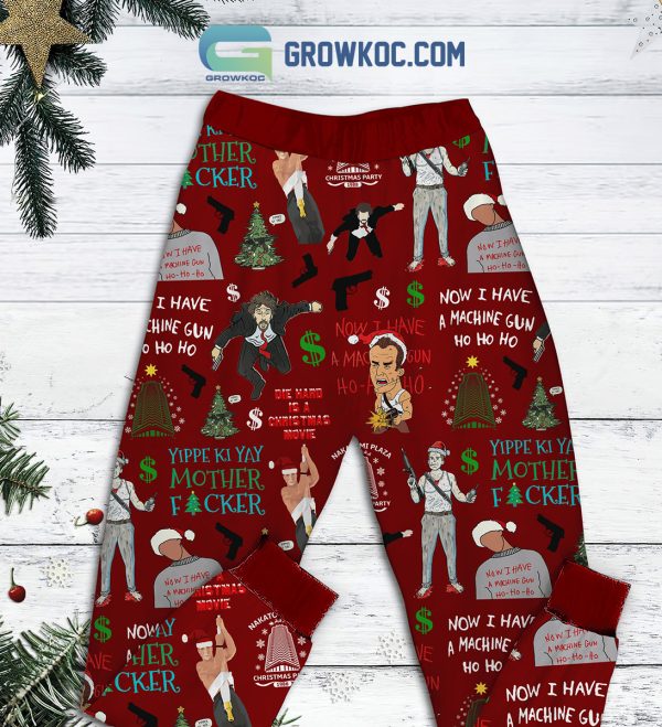 It Is Not Christmas Until Hans Gruber Falls From Nakatomi Plaza Ho Ho Ho Christmas Fleece Pajamas Set